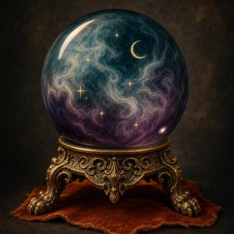 Antique-Gold Crystal Ball