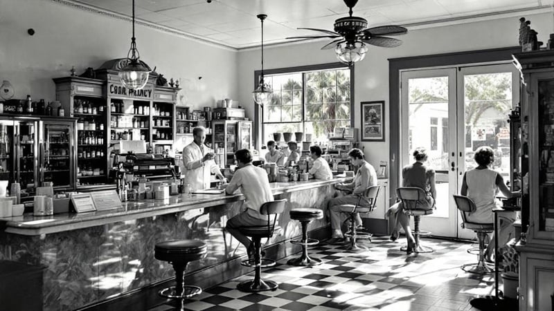 Soda Fountain Pharmacy Interior