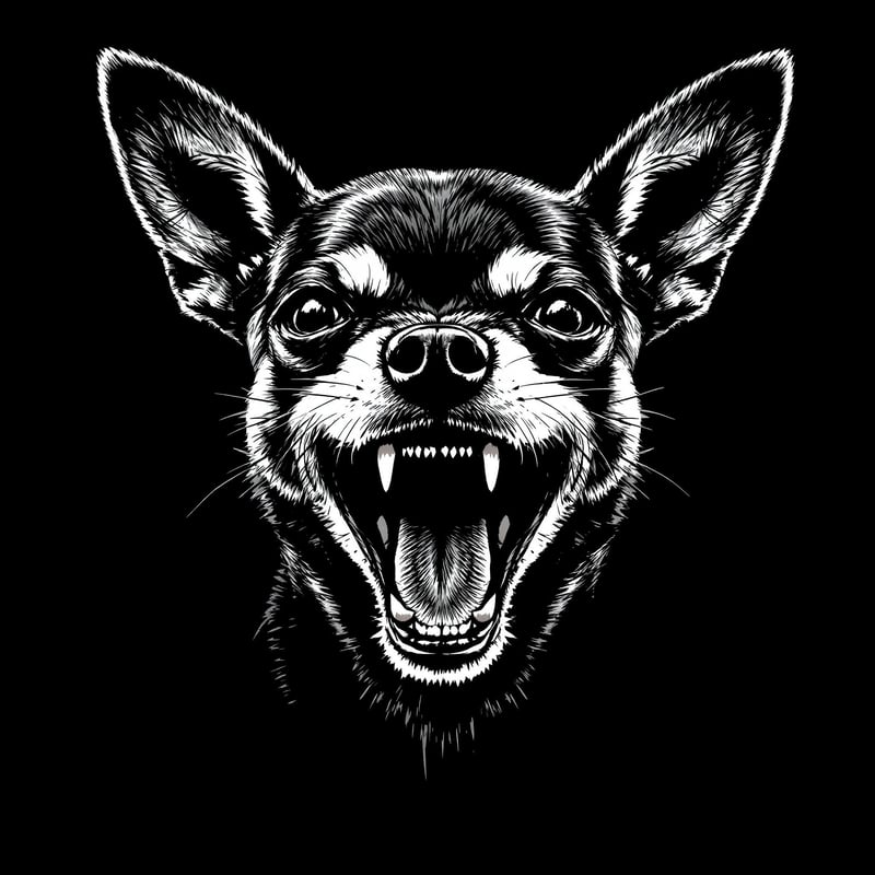 Intense Chihuahua Digital Illustration