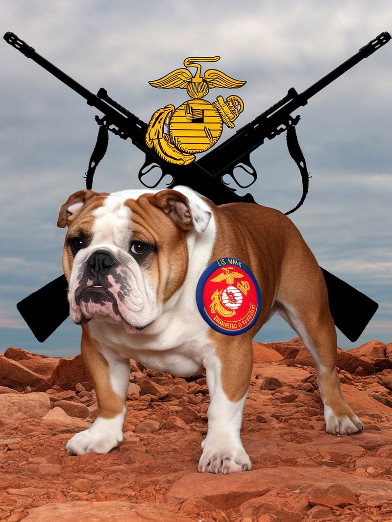 Marine Corps Bulldog & Crossed Rifles Image