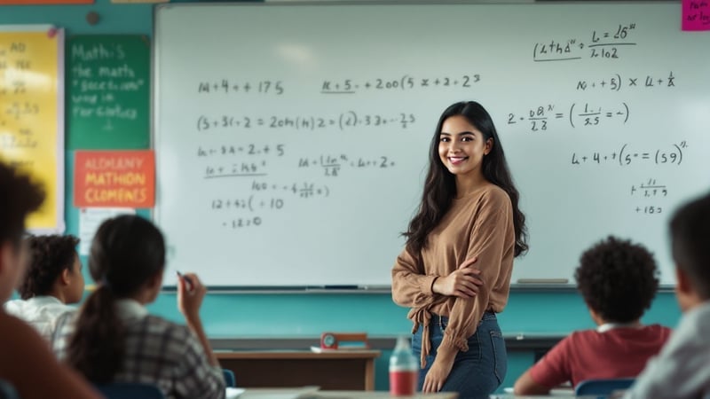 Cinematic Realism: Hispanic Girl in Math Class