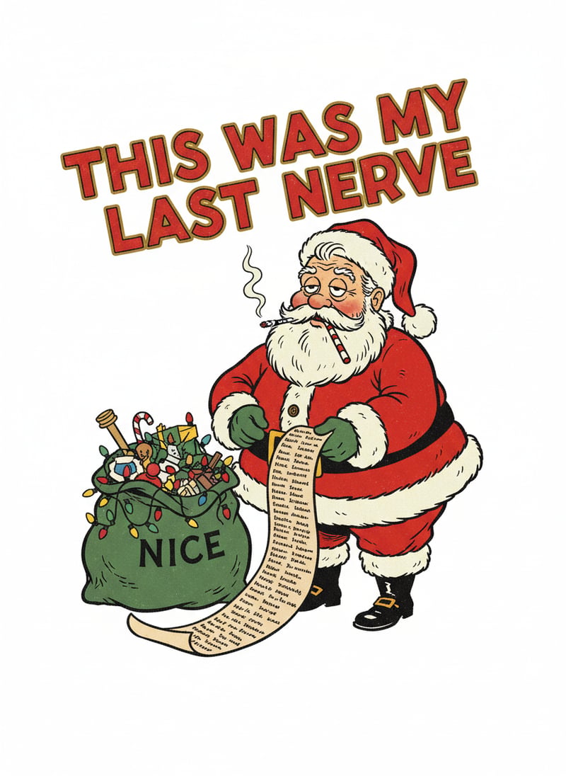1950s Retro Santa Cartoon