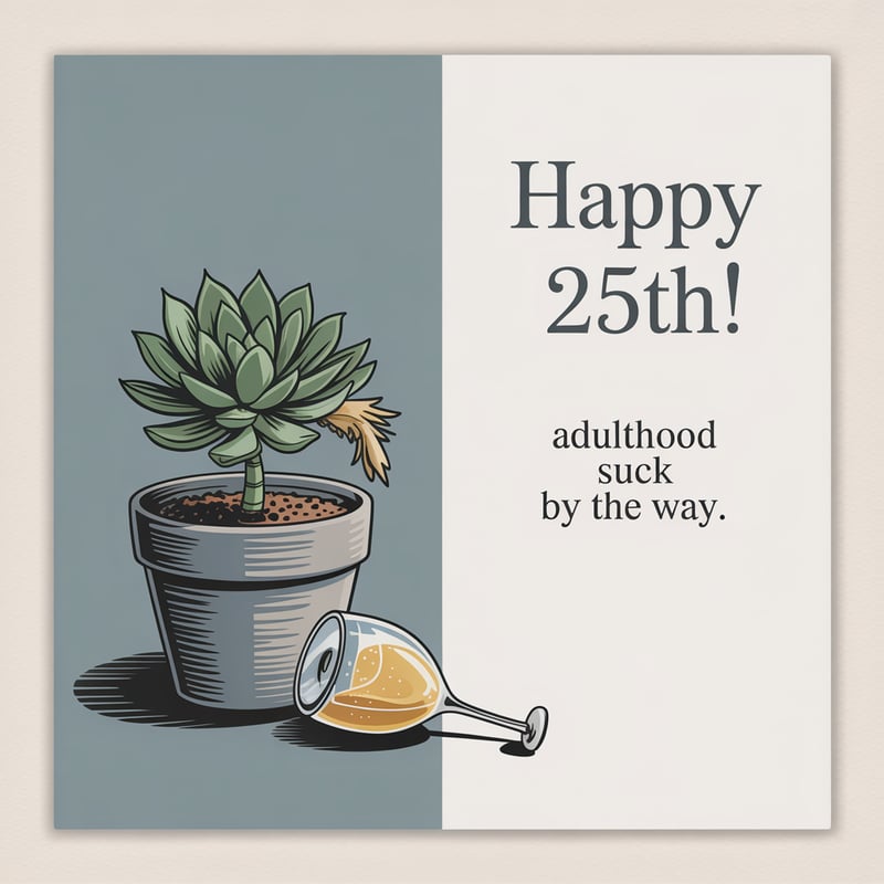 Happy 25th Birthday Classy Design