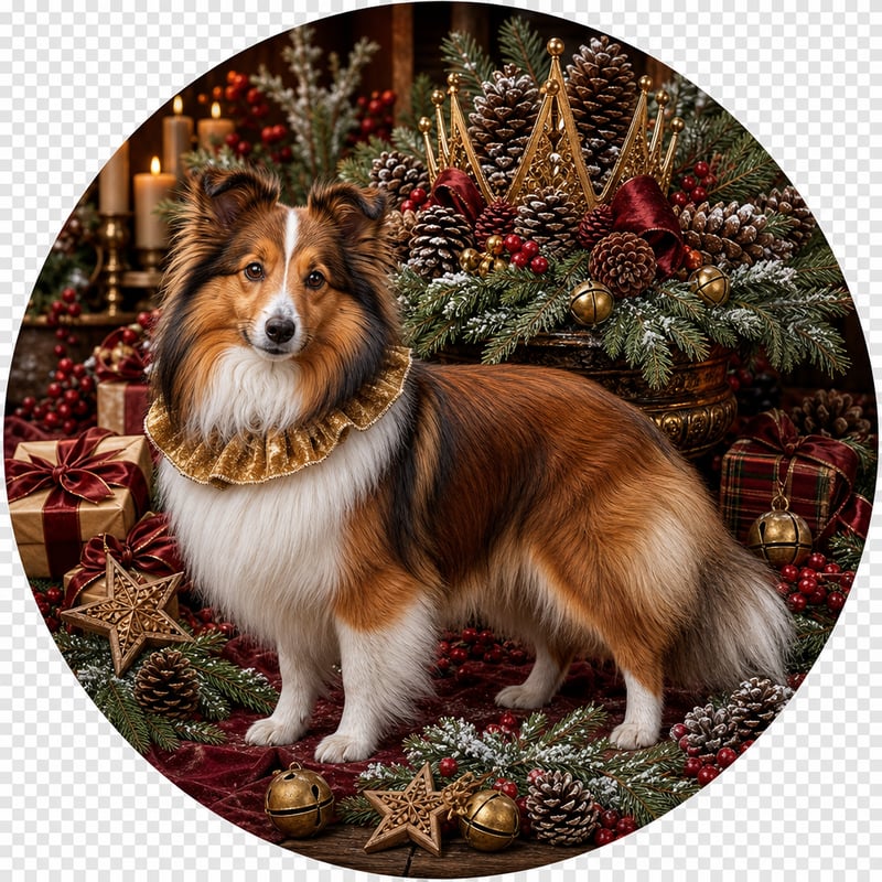 Regal Shetland Sheepdog Holiday Circle