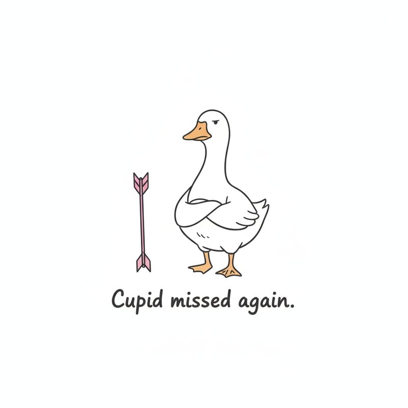 Cheeky Minimalist Goose Design