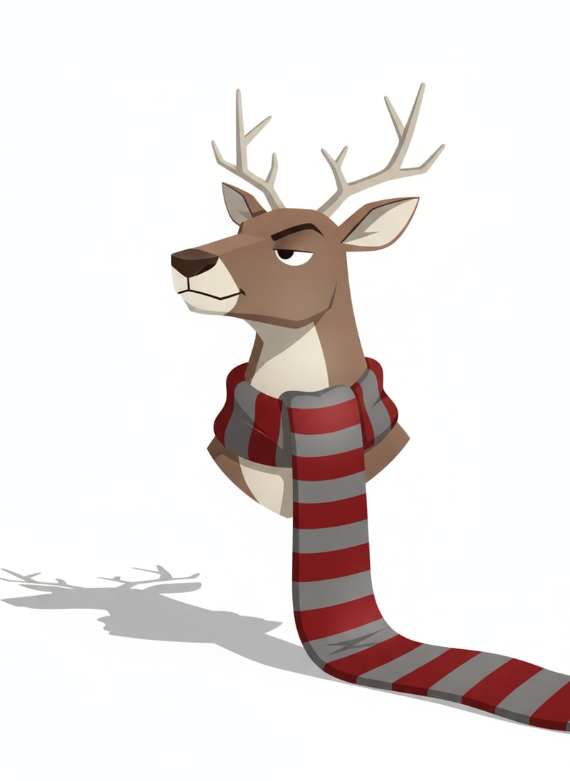 Minimalist Reindeer Illustration