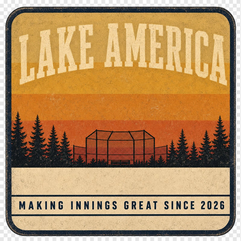 Lake America Vintage Patch Sunset