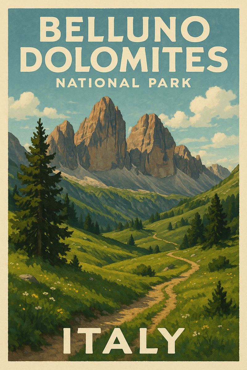 Belluno Dolomites National Park Postcard