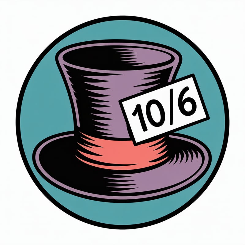 Whimsical Mad Hatter Vector Art