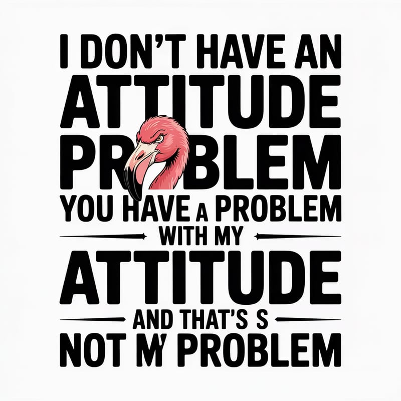 Sarcastic Attitude Flamingo T-Shirt