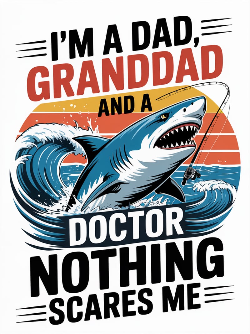 Bold Ocean Shark T-Shirt Design