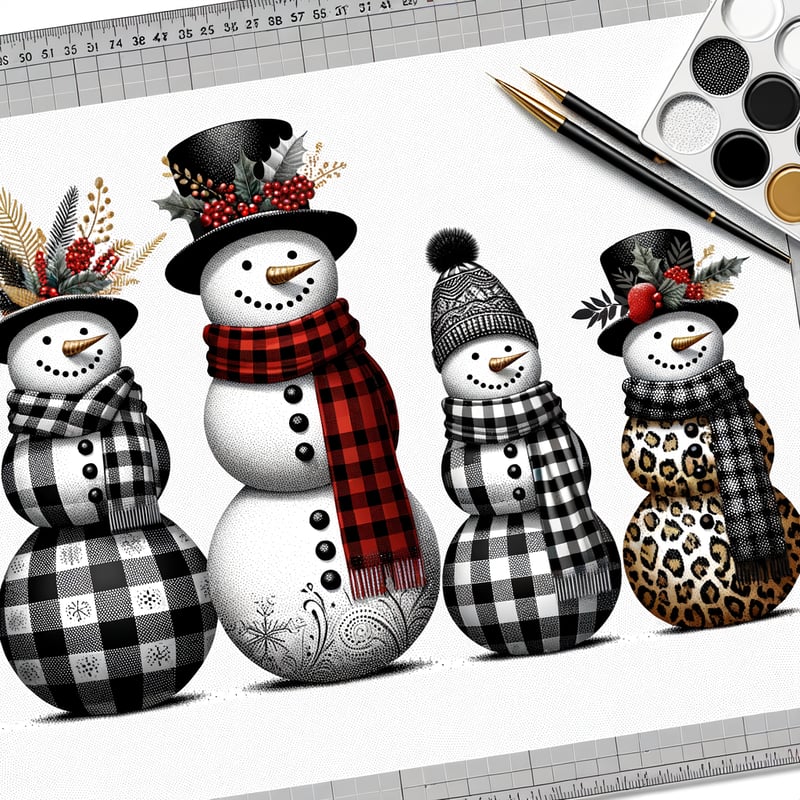 Festive Snowmen Christmas Design