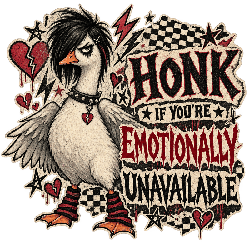 Vintage Emo Goose Graphic