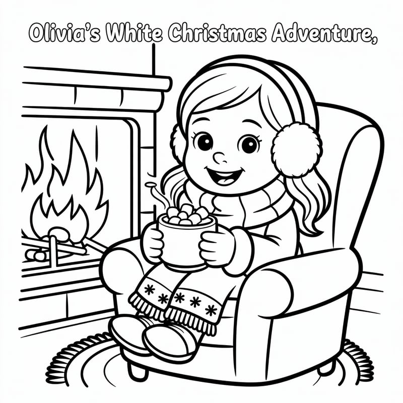 Olivia’s White Christmas Coloring Page