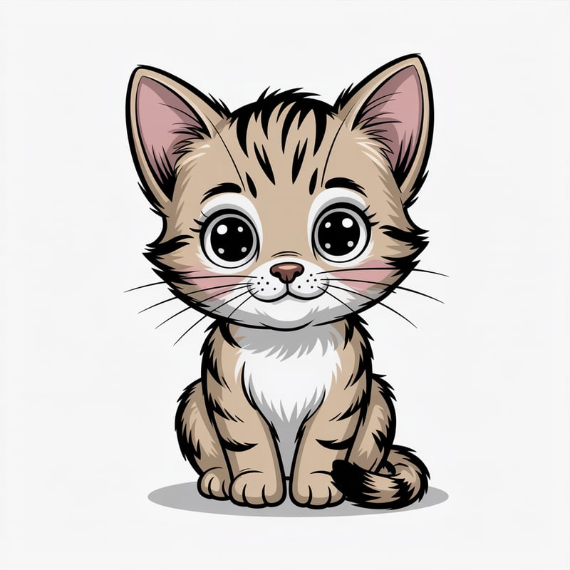 Animated Nursery Art Barn Kitten