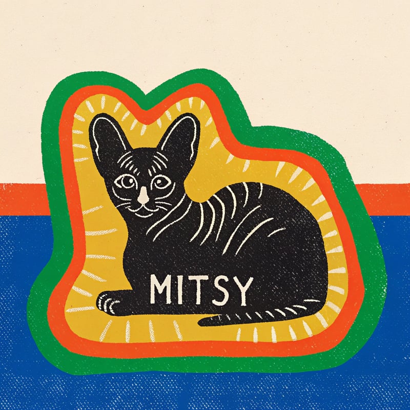 Stylish Sphynx Cat Illustration