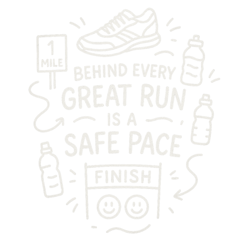 Line-Art Running T-Shirt Design