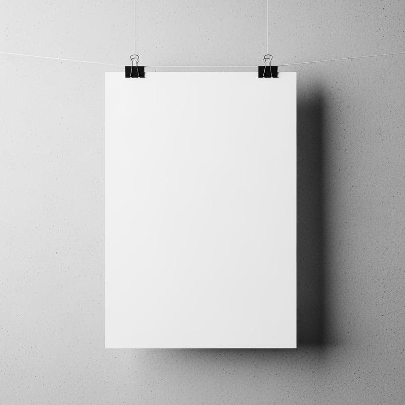 Blank White Vertical Matte Poster