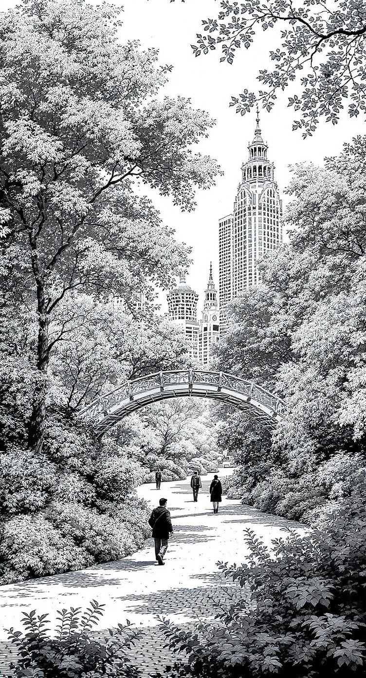 Modern Toile Style Urban Park Design