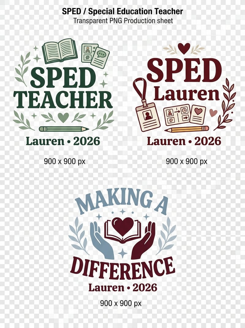 SPED Teacher Gift Designs