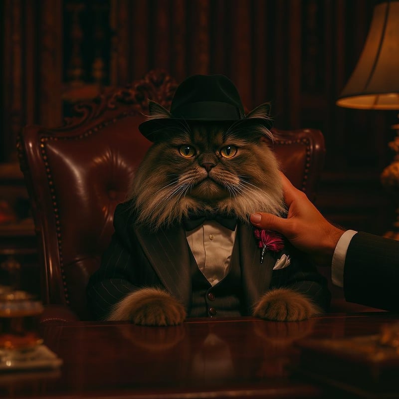 Persian Cat as Don Corleone