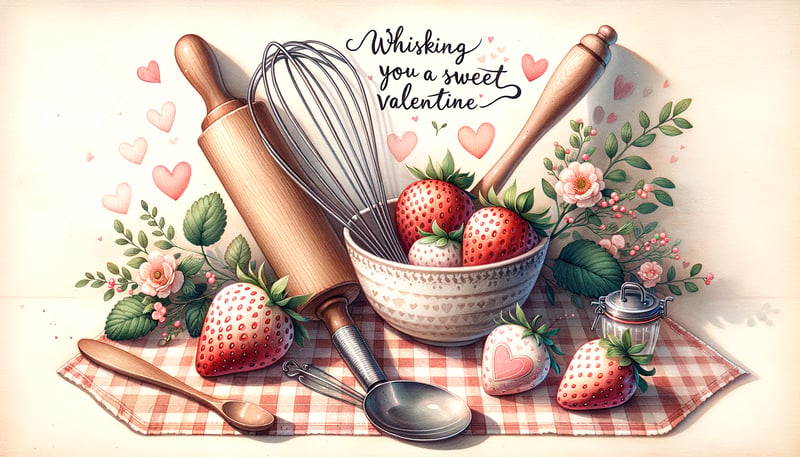Valentine Kitchen Cottagecore Illustration