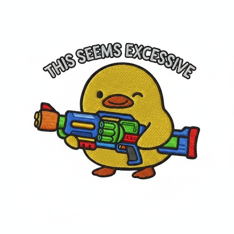 Duck with Oversized Toy Blaster