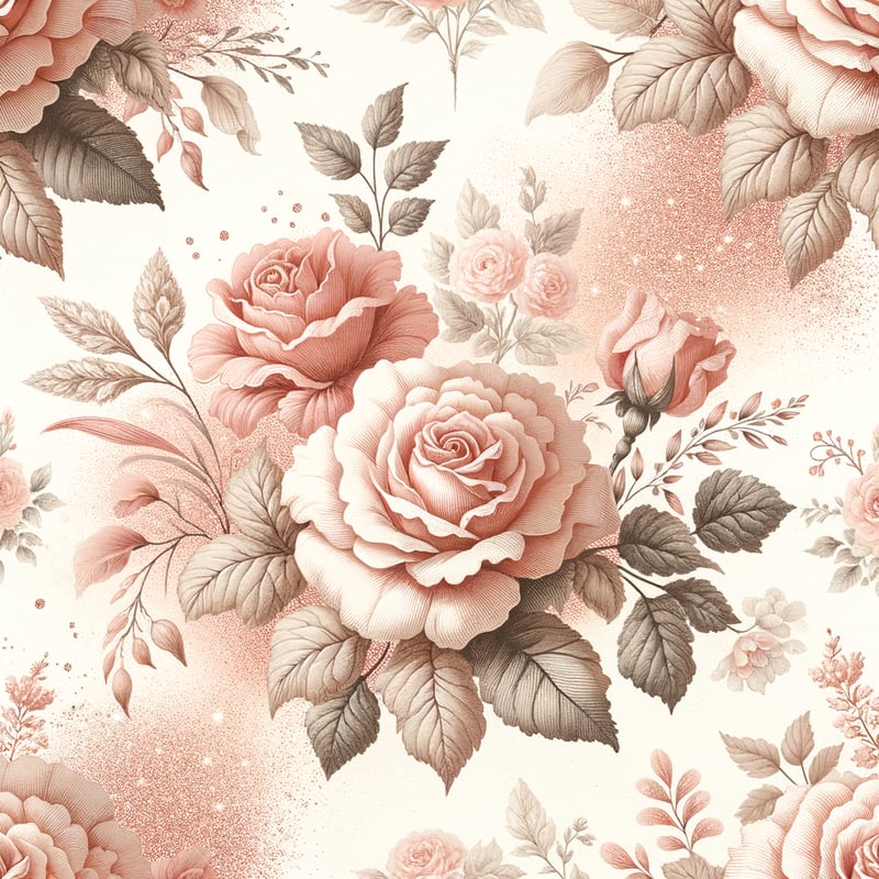 Blush Pink Watercolor Floral Pattern