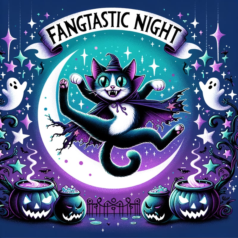 Halloween Breakdancing Vampire Cat