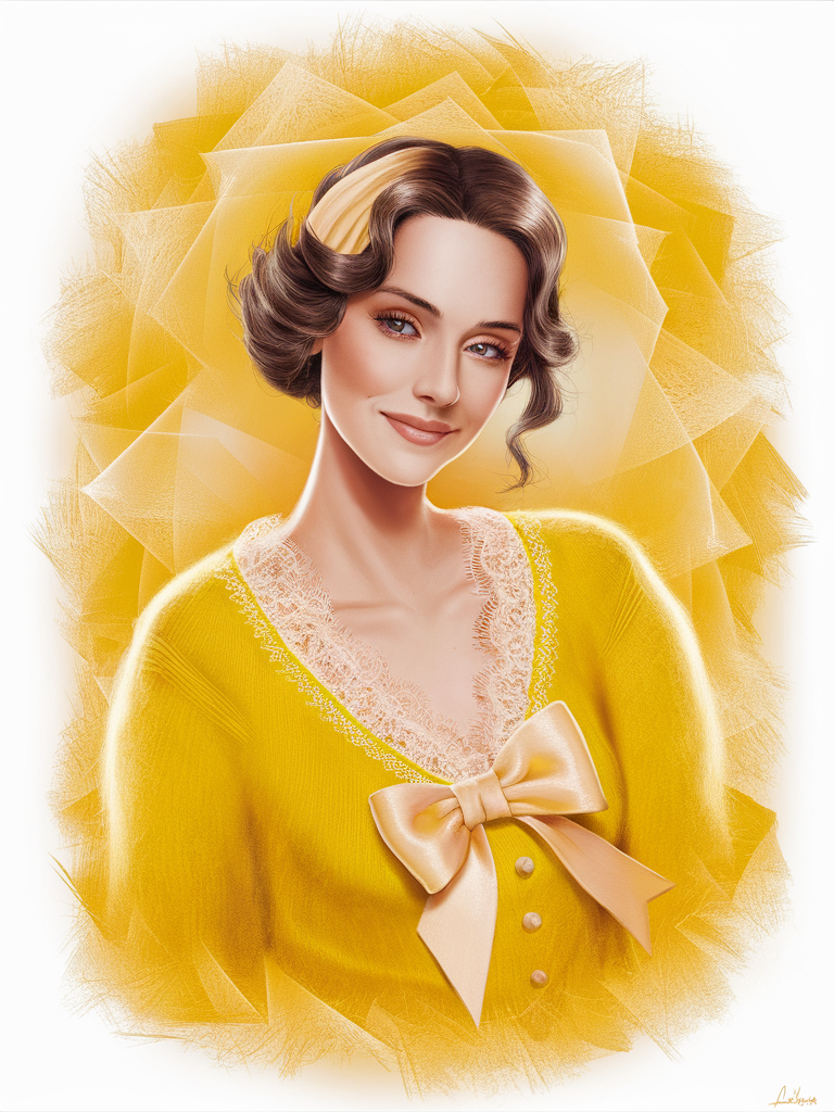 Feminine Soft Tones in Yellow Sweater