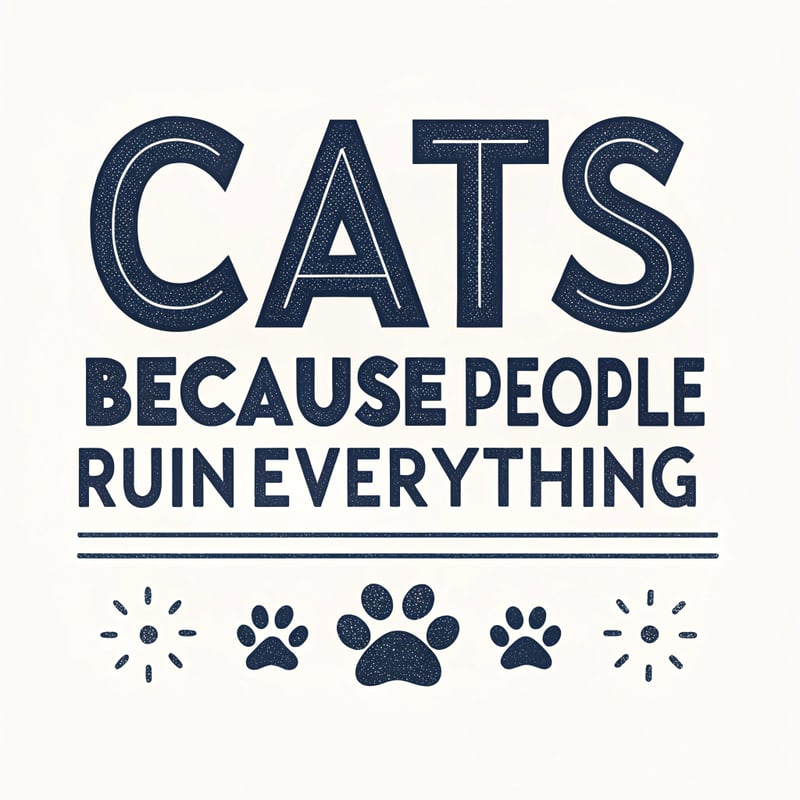 Cats Typography Quote