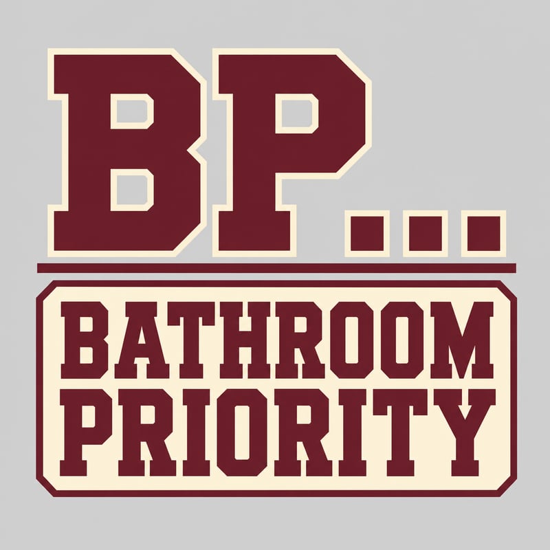 Bold Sports-Style Bathroom Priority Tee