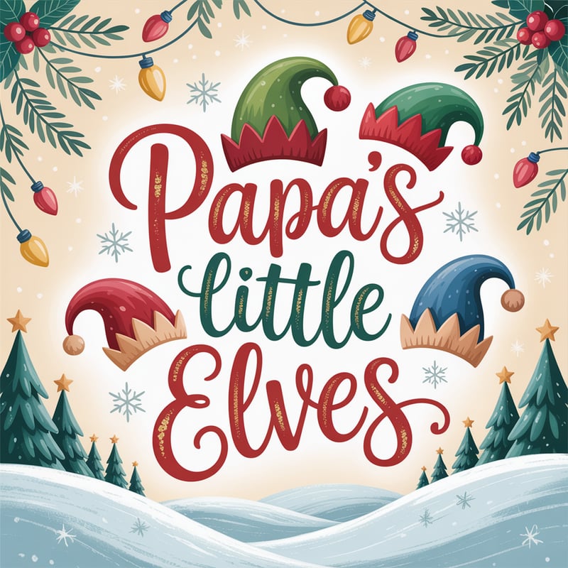 Cozy Holiday Papa’s Little Elves Design