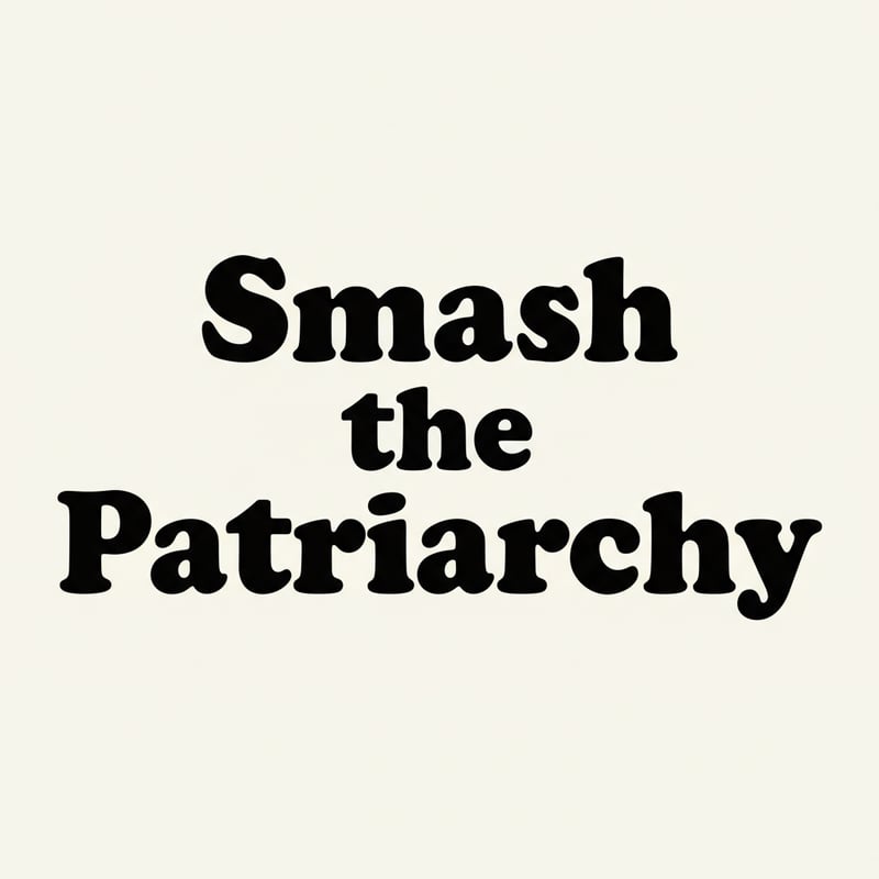 Modern Retro Typography Smash the Patriarchy