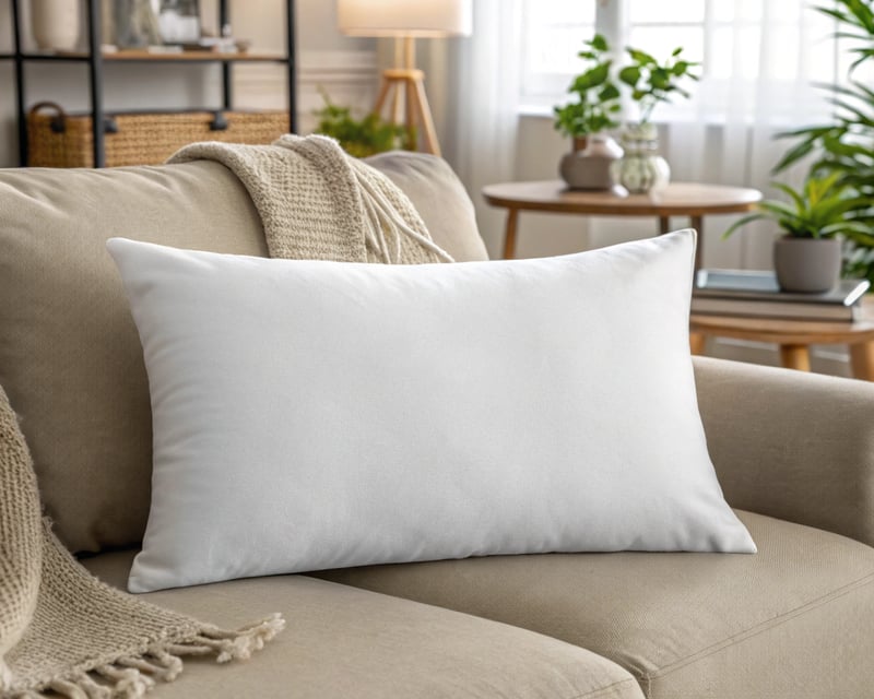 Realistic Throw Pillow Mockup