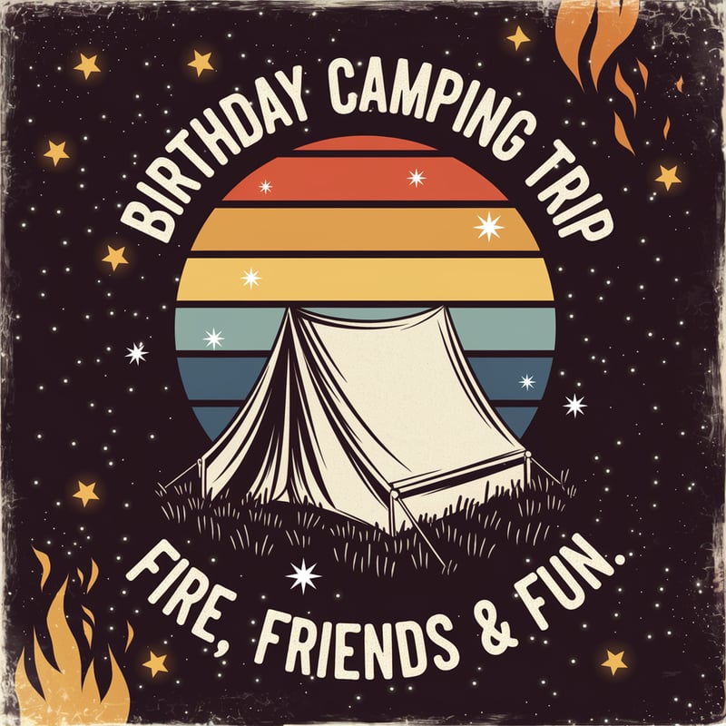 Vintage Camping Trip Graphic