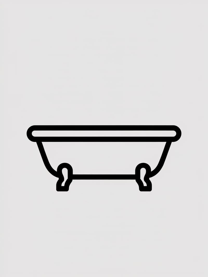 Minimal Vector Bathtub T-Shirt Design