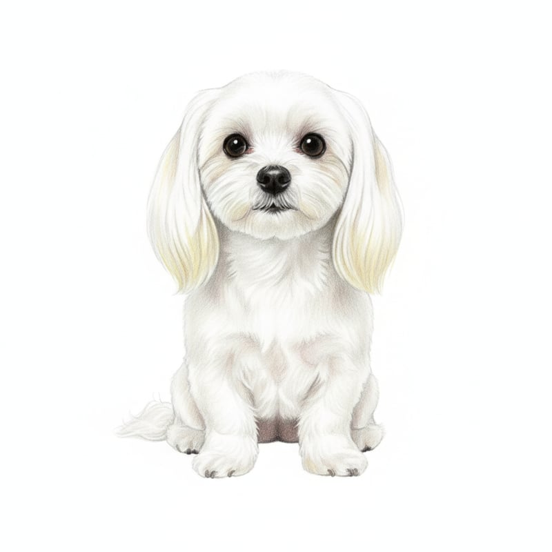 Realistic Maltese Drawing