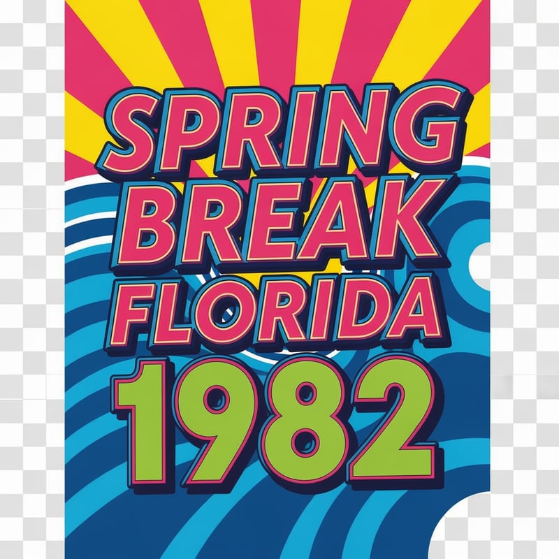 1982 Spring Break Florida Graphic