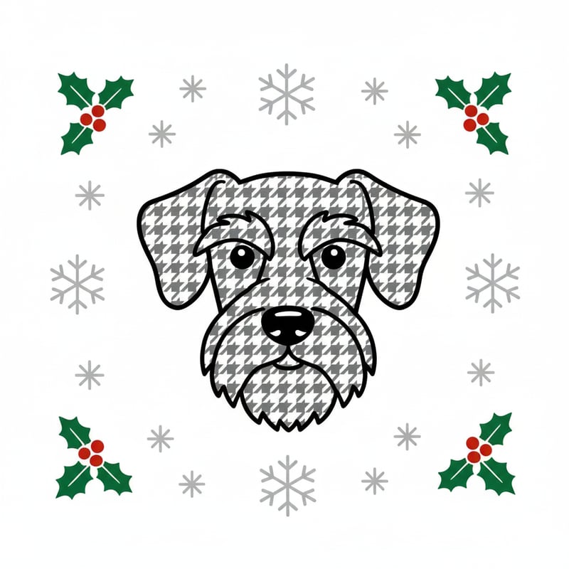 Miniature Schnauzer Holiday Vector