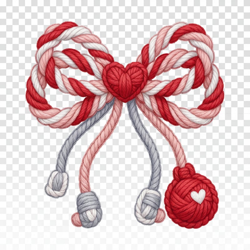 Valentine Stethoscope Yarn Embroidery