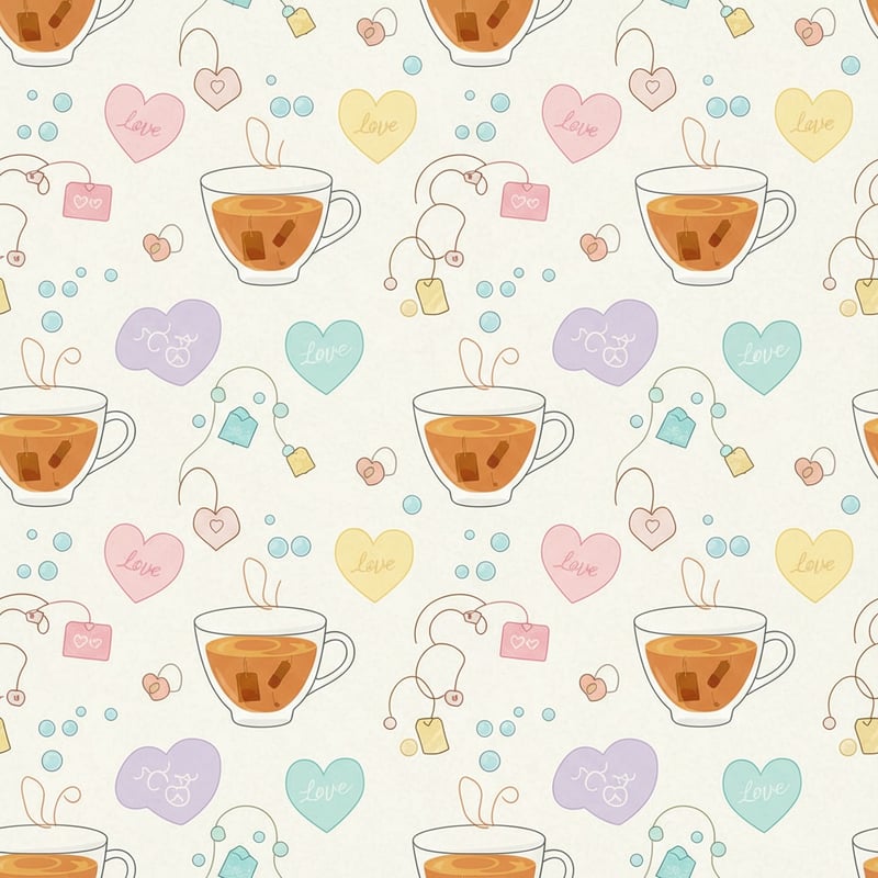 Seamless Glass Cups Vector Pattern