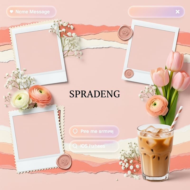 Spring Scrapbook Collage Layout