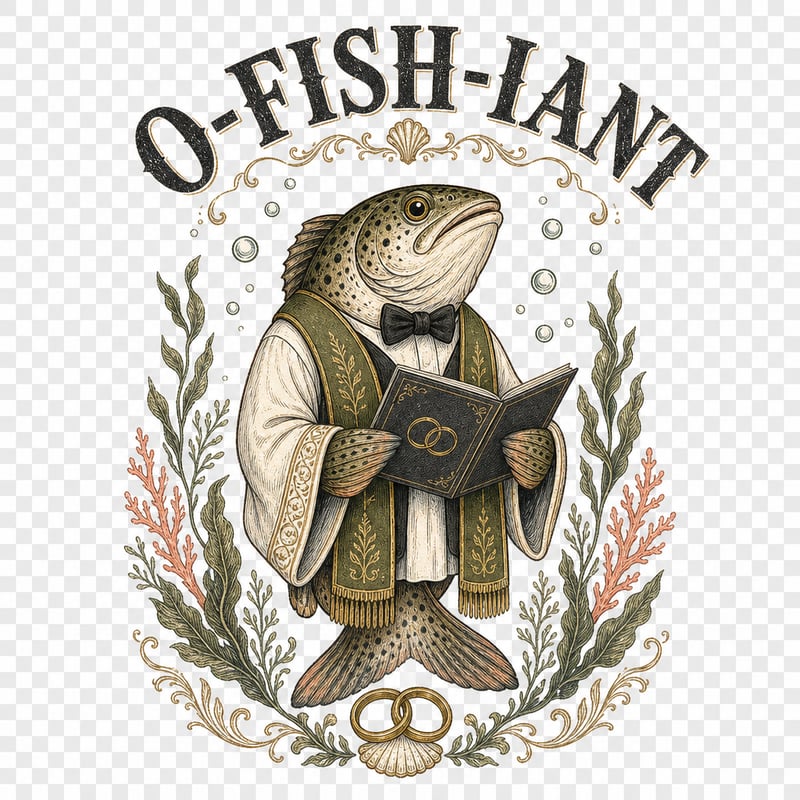 O-FISH-IANT Fish Wedding Graphic