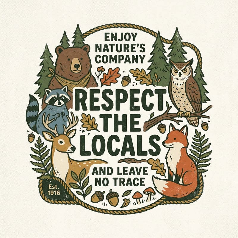 Respect the Locals Forest Wildlife Art