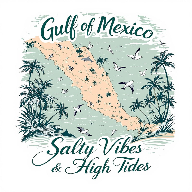 Vintage Coastal Map T-Shirt Design