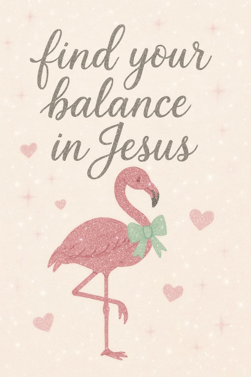 Glittery Christian Flamingo Design