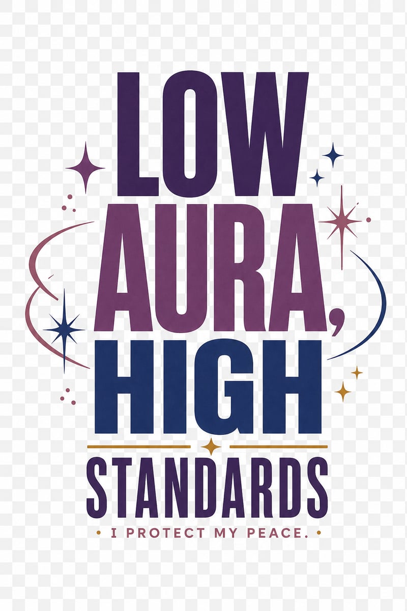Light-Shirt Vector Design: Low Aura Quote