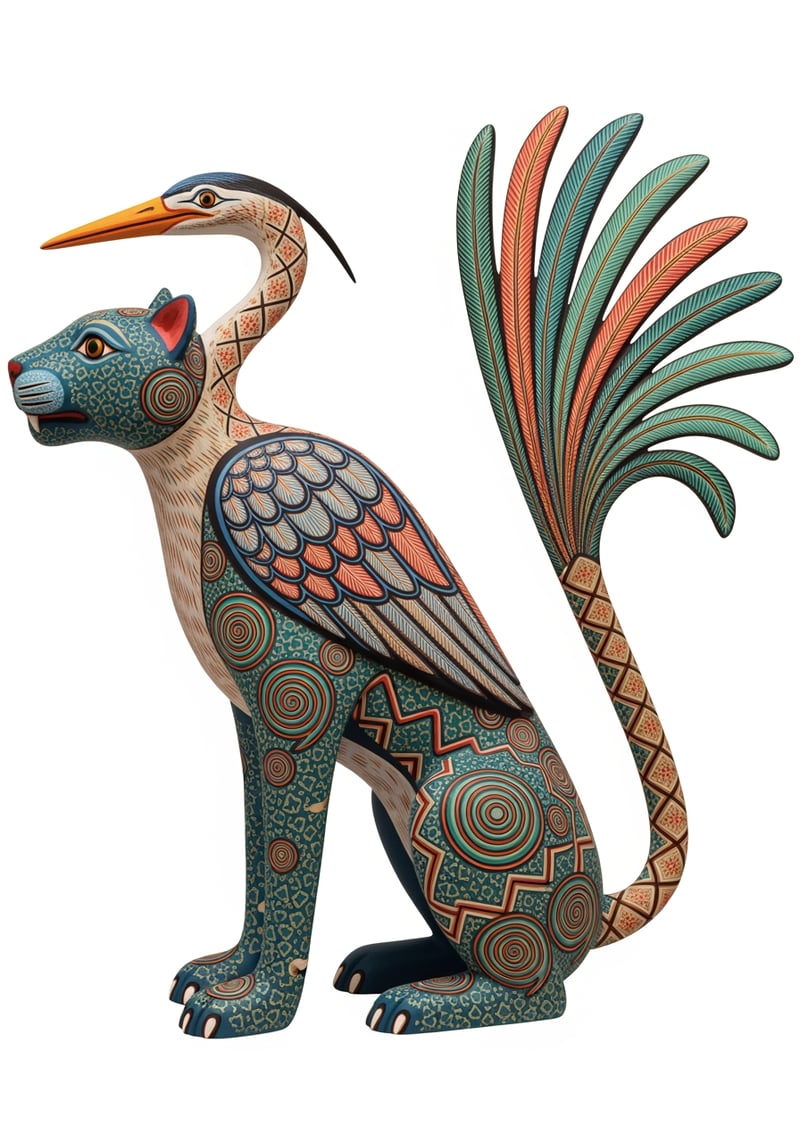 Alebrije Florida Panther-Heron Hybrid
