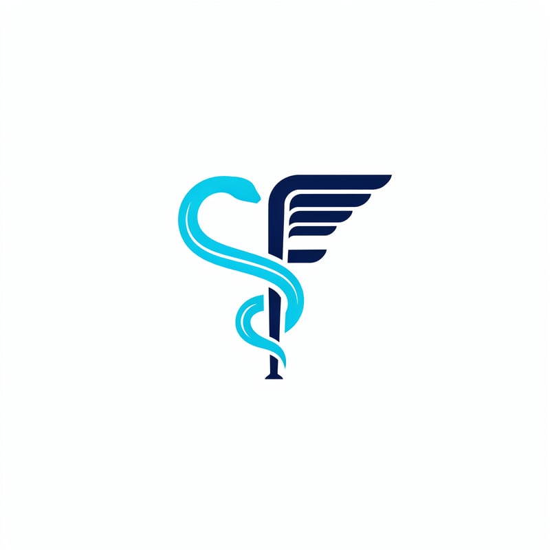 Minimalist SF Caduceus Logo
